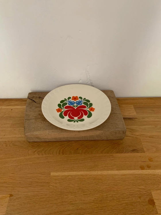 Piatto Folk vintage con fiori stampati dalla Germania – Stoviglie, Ceramica (photo 3 of 5)