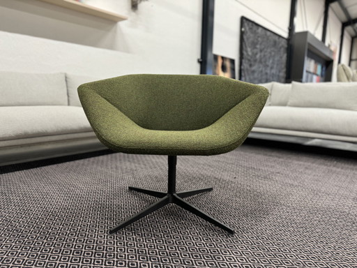 Poltrona girevole Montis Ella tessuto verde 