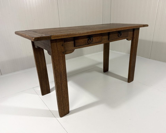 Mesa consola rústica de roble años 60, Madera, Marrón (foto 8 de 19)