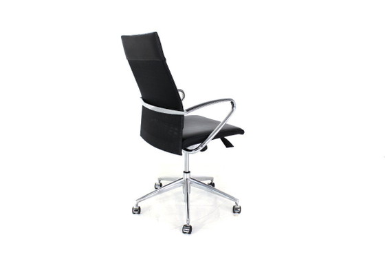 wie Neu! Art Collection Executive Desk Chair, Luxus Schreibtischstuhl Premium Leder, Chrom, Aluminium (photo 5 of 18)