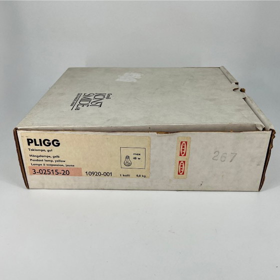 Image 1 of Suspension IKEA PLIGG vintage des années 1970 – Jaune – Boîte d'origine