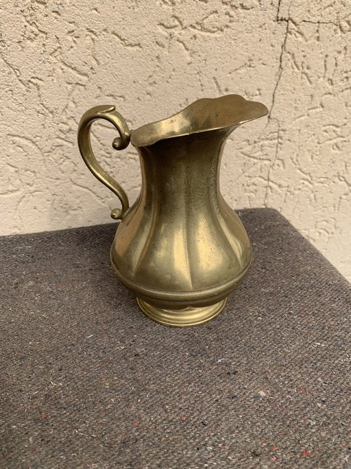Vintage Gouden Messing Kan