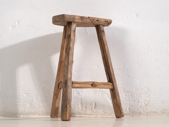 Antique crescent-shaped stool (c.1900) #2 (photo 11 of 35)