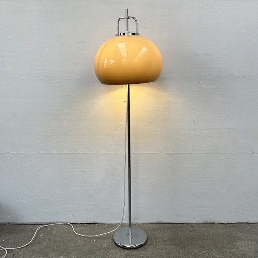 Design Floor lamp - mushroom, chrome - Brilliant Leuchten