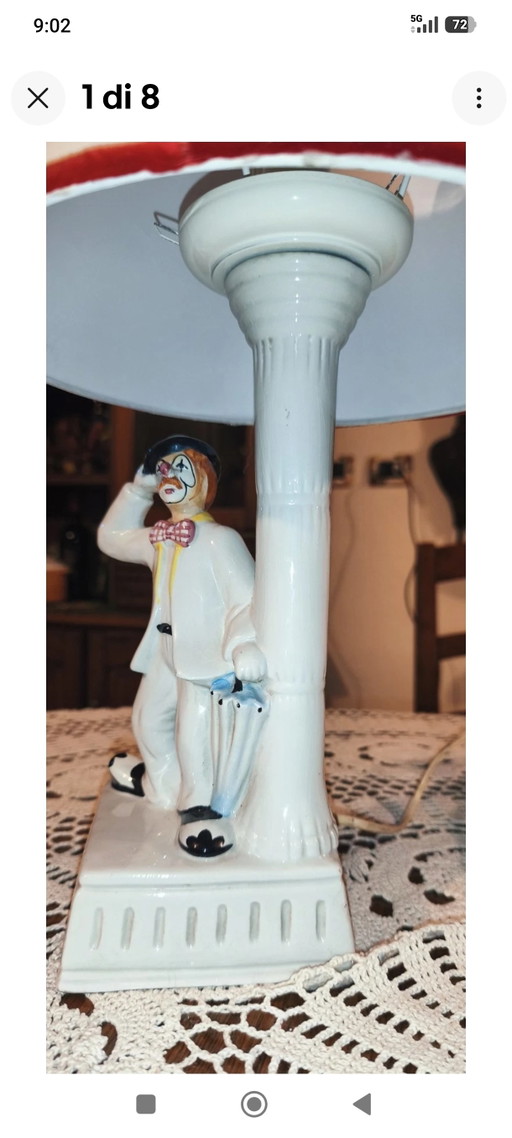 Vintage Ceramic Clown Table Lamp, Height 40 cm – tafellampen