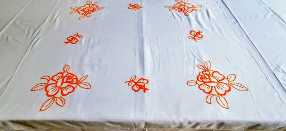 Image 1 of Art-Deco-Leinentischdecke