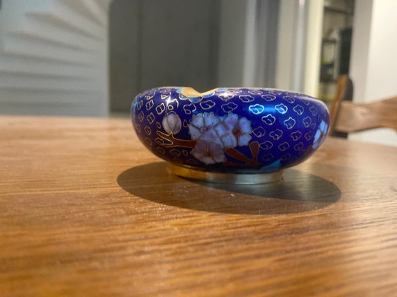 Image 1 of Cloisonné-Aschenbecher (3 Zigarettenablagen)