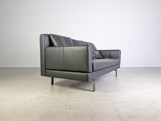 Image 1 of Original Brühl Amber Zweisitzer Sofa Couch Leder grau Design