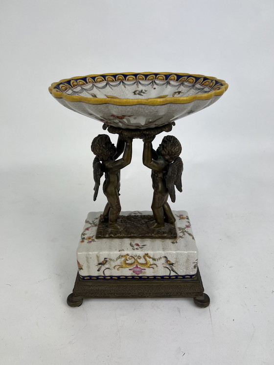 Image 1 of Centrotavola in porcellana di Wong Lee, 1895, antico.