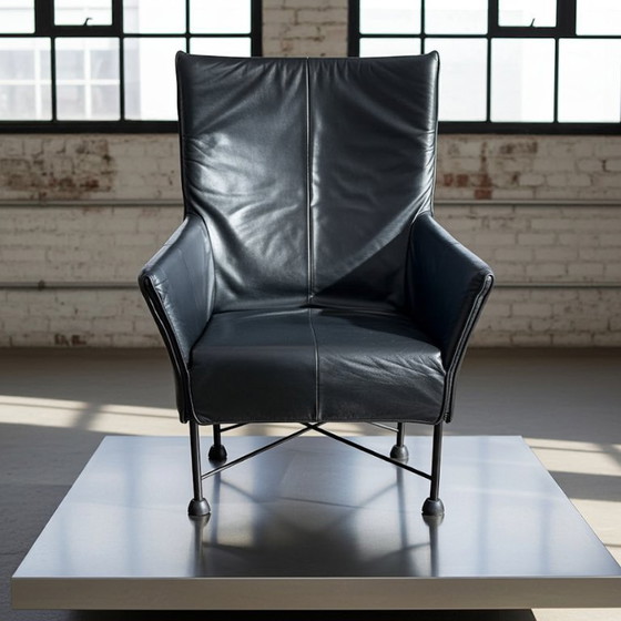 Image 1 of Vintage Charly leren fauteuil van Gerard van den Berg