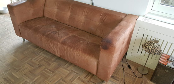 Image 1 of Gelderland bank 6111, in cognac leer, vintage Jan des Bouvrie