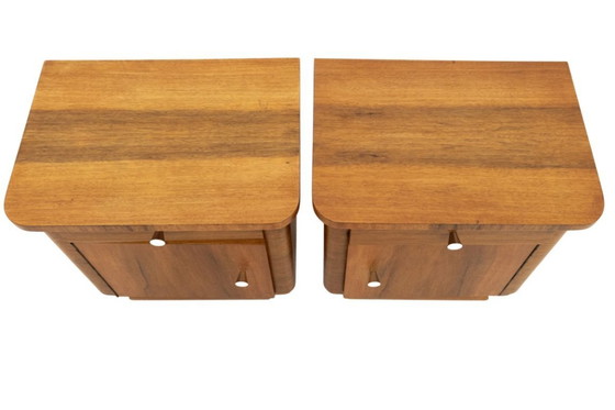 Image 1 of Nachttische aus Holz aus der Mitte des 20. Jahrhunderts, nach der Renovierung.