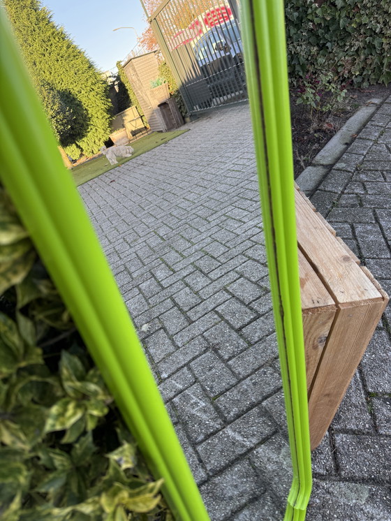 Image 1 of Vintage Mirror with Green Frame