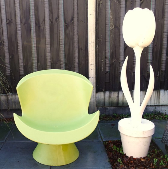 Image 1 of Karim Rashid Kite lounge chair voor Label 2004 limegroen