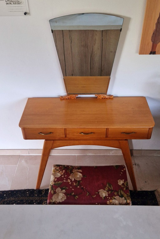 Coiffeuse vintage table d'appoint midcentury