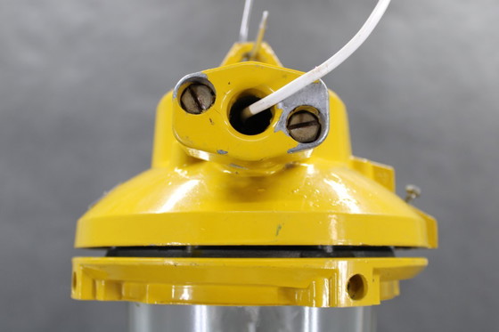 Image 1 of Lampada industriale in vetro degli anni '70, Cecoslovacchia