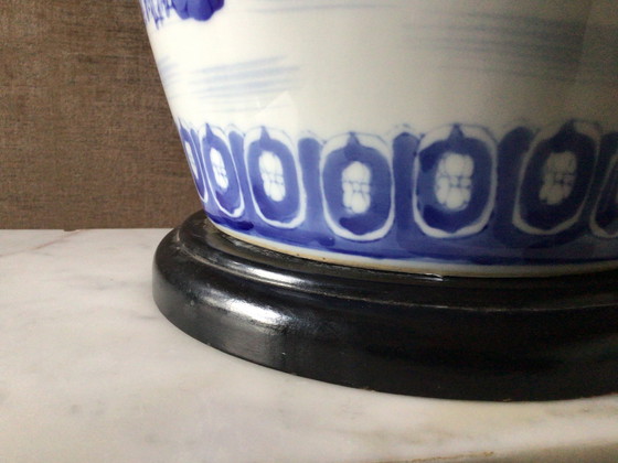 Image 1 of Large Vintage Chinese Lamp Made of Old Ginger Jar