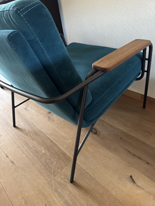 Bert Plantagie Armchair Tibbe Fabric Alma Teal