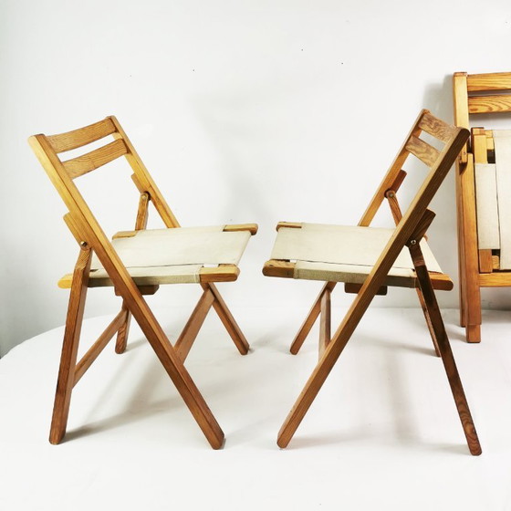 Image 1 of Set klapstoelen Bialskie Fabryki Mebli Biała Podlaska jaren 70