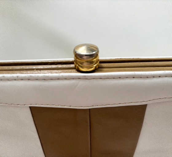 Sac à main style vintage, en similicuir, rayé blanc et beige – Autres sacs, Calfskin (photo 5 of 5)
