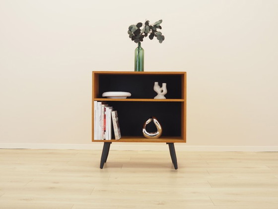 Ash veneered shelving unit by Hjørnebo with angled legs, Danish design, 1960s – Bookcases, Wood (photo 2 of 11)