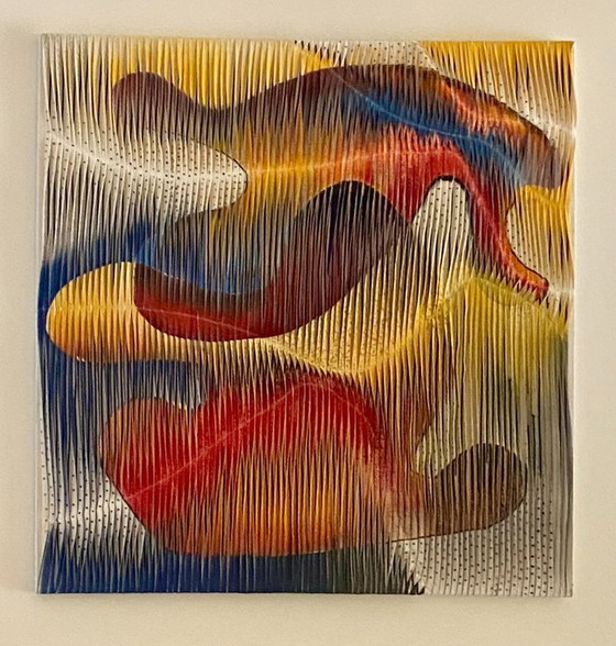 Image 1 of Textile sculpture-painting: The Dance of Colors