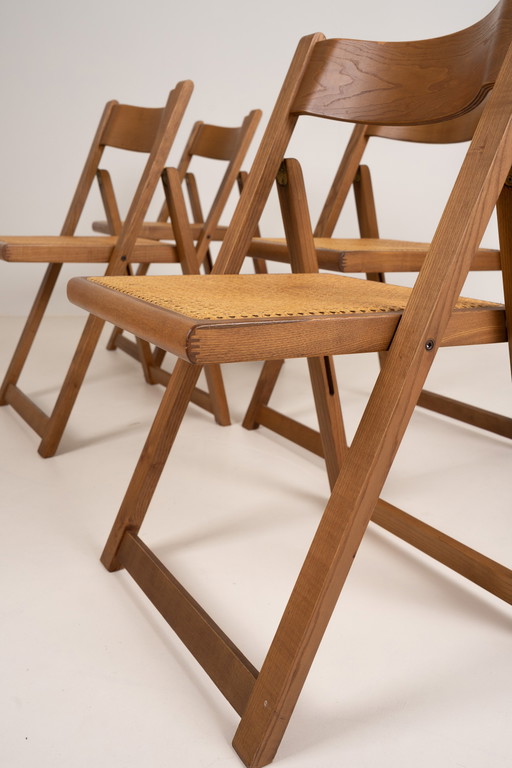 Set of Four Folding Dining Chairs