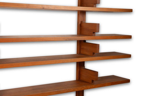 Image 1 of Pierre Chapo. Libreria in olmo modello "B17C". Anni '70.