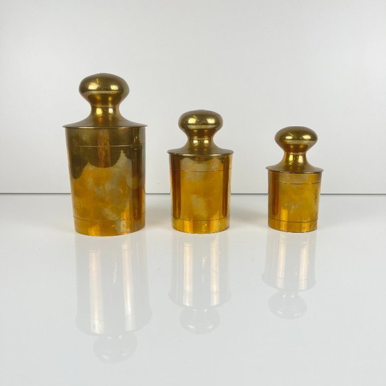 Set di 3 scatole vintage in ottone dorato, anni '60-'70 – Oggetti decorativi, Brass (photo 5 of 13)