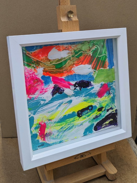 Image 1 of Paesaggio marino di Brisons Cape Cornwall, dipinto originale di Nigel Waters, arte espressionista