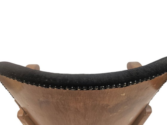 Image 1 of Butaca de cine - Sillón de teatro - madera - tela - años 50