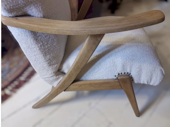 Image 1 of Nieuw gestoffeerde, vintage stoel!