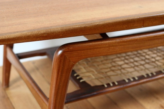 Vintage Scandinavische teakhouten Salontafel Hovmand Olsen, 1960, mogens kod, Bruin, Scandinavian (foto 4 van 7)