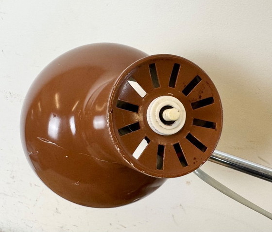 Image 1 of Bruine industriële bureaulamp, jaren 70