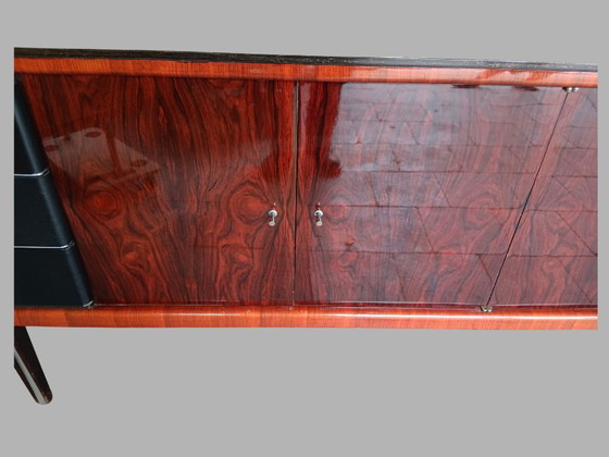 Image 1 of Large Illuminated Rosewood Sideboard with Skai Fronts, 250 cm, 1970s