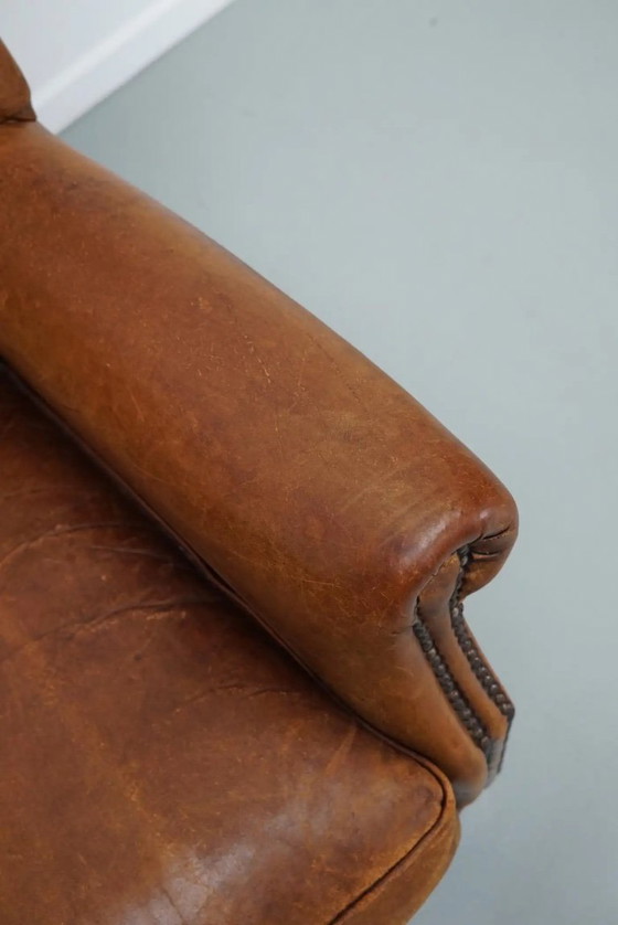 Image 1 of Vintage Nederlandse cognackleurige leren clubfauteuil