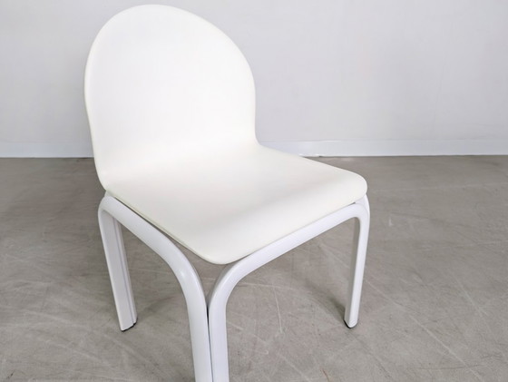 Image 1 of Originele 4-delige set Knoll Orsay stoelen Gae Aulenti stoel lederdesign