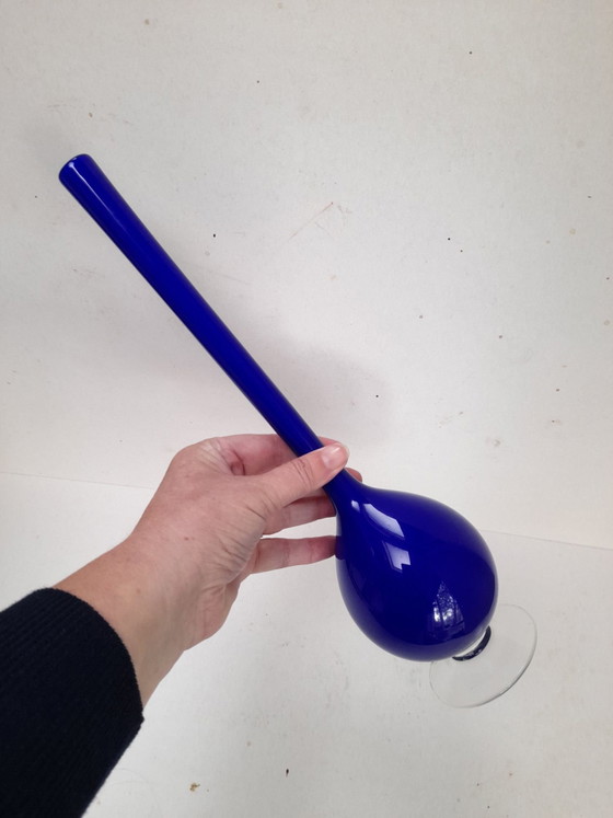 Vaso soliflore in opalina blu reale, Vasi (foto 4 di 5)