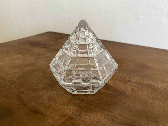 Vintage Italiaanse geometrische glazen piramide sieradendoos, jaren 70 – Decoratieve objecten, Glass (photo 9 of 10)