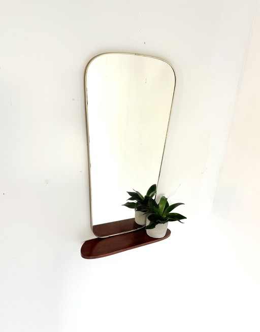 Vintage Wall Shelf With Mirror '60