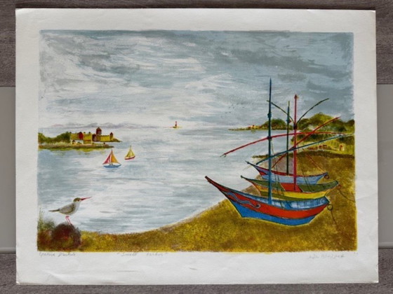 Image 1 of Litografia "Small Harbor" di Judith Bledsoe