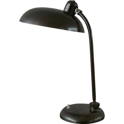 Vintage patinated brass table lamp, Germany 1930