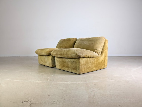 Image 1 of Set of 2 Space Age armchairs three-point - COR Luigi Colani suede