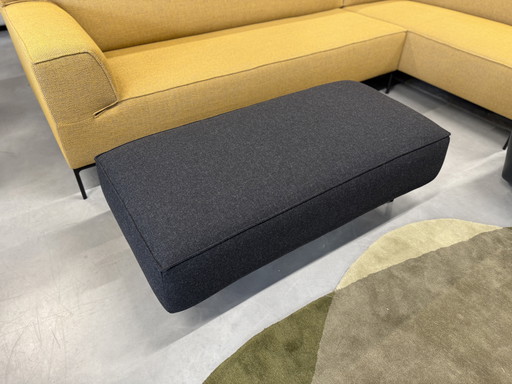 Gelderland 7784 Hocker tissu de laine noir 130x81xH42