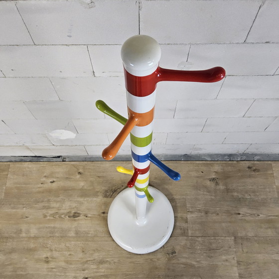 Image 1 of Appendiabiti da terra per bambini Ikea vintage colorato (curvo) in stile Memphis (modulare, regolabile)