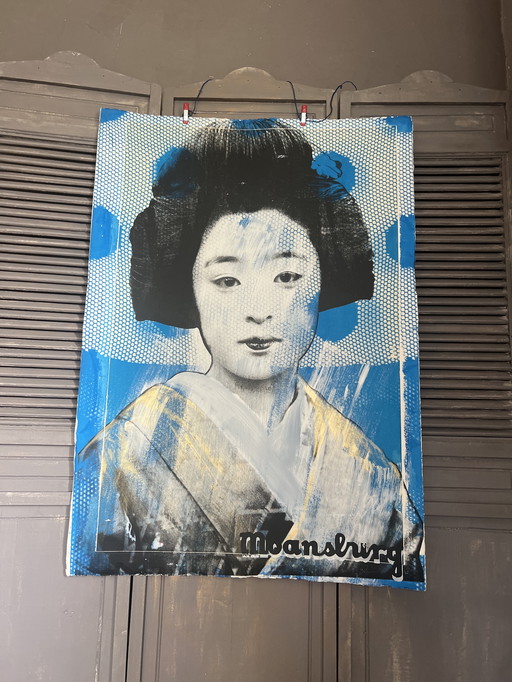 Zeefdruk (75/108cm) Moansburg “Geisha hc” 