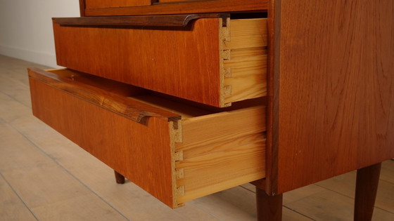 Image 1 of Vintage wandkast | Schuifdeuren | Deens design | 120 cm