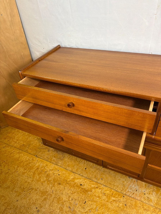 Image 1 of Mid Century Retro Vintage Teak Sideboard by Nathan (Circa 1960–1970)  A stylish and highly versatile mid century modern teak sid