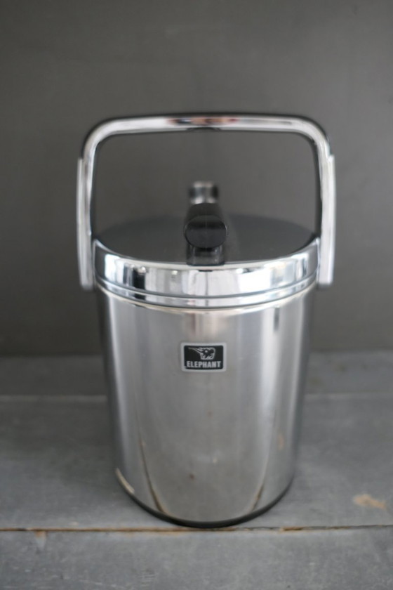 Image 1 of Vintage Elephant ijsemmer met originele ijstang RVS