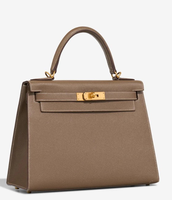 Image 1 of Sac HERMES Kelly 28 en Cuir Étoupe - 103229